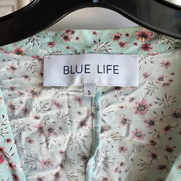 Blue life tie front top - Picture 2 of 5